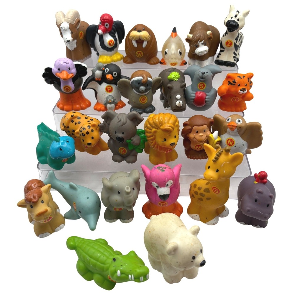 Vtg Fisher-Price Little People A to Z Alphabet Learning Zoo 26 Animal Figure Lot